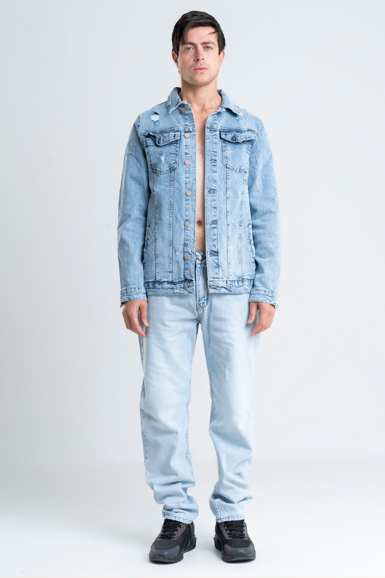 Plain Wide Leg Jeans