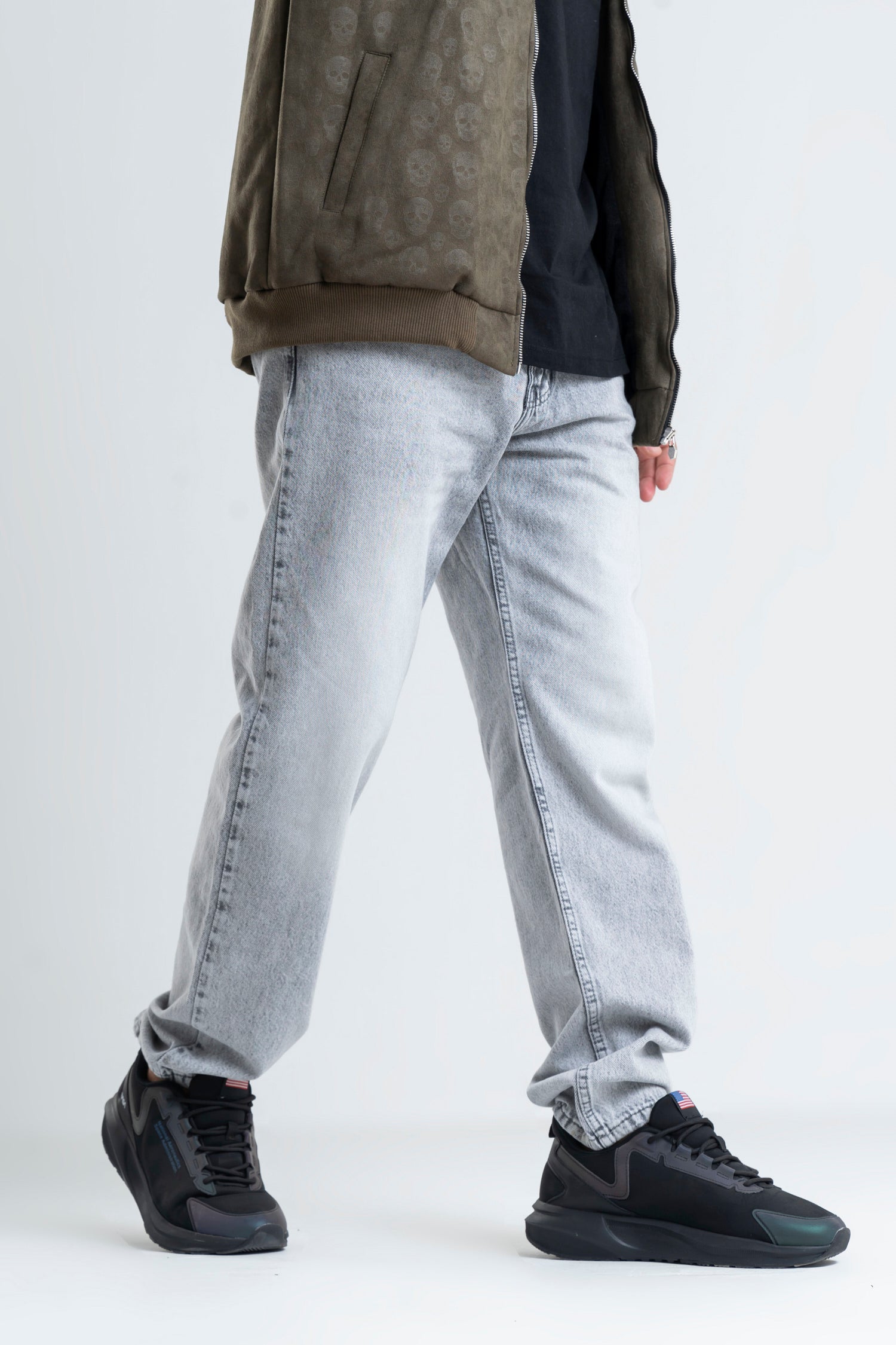 Plain Wide Leg Jeans