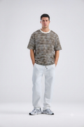 Vintage Stripe Tee – Brown Edition