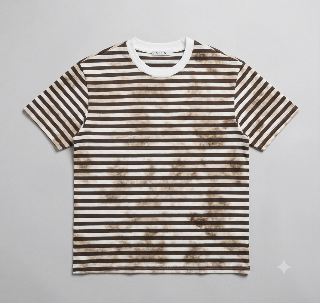 Vintage Stripe Tee – Brown Edition