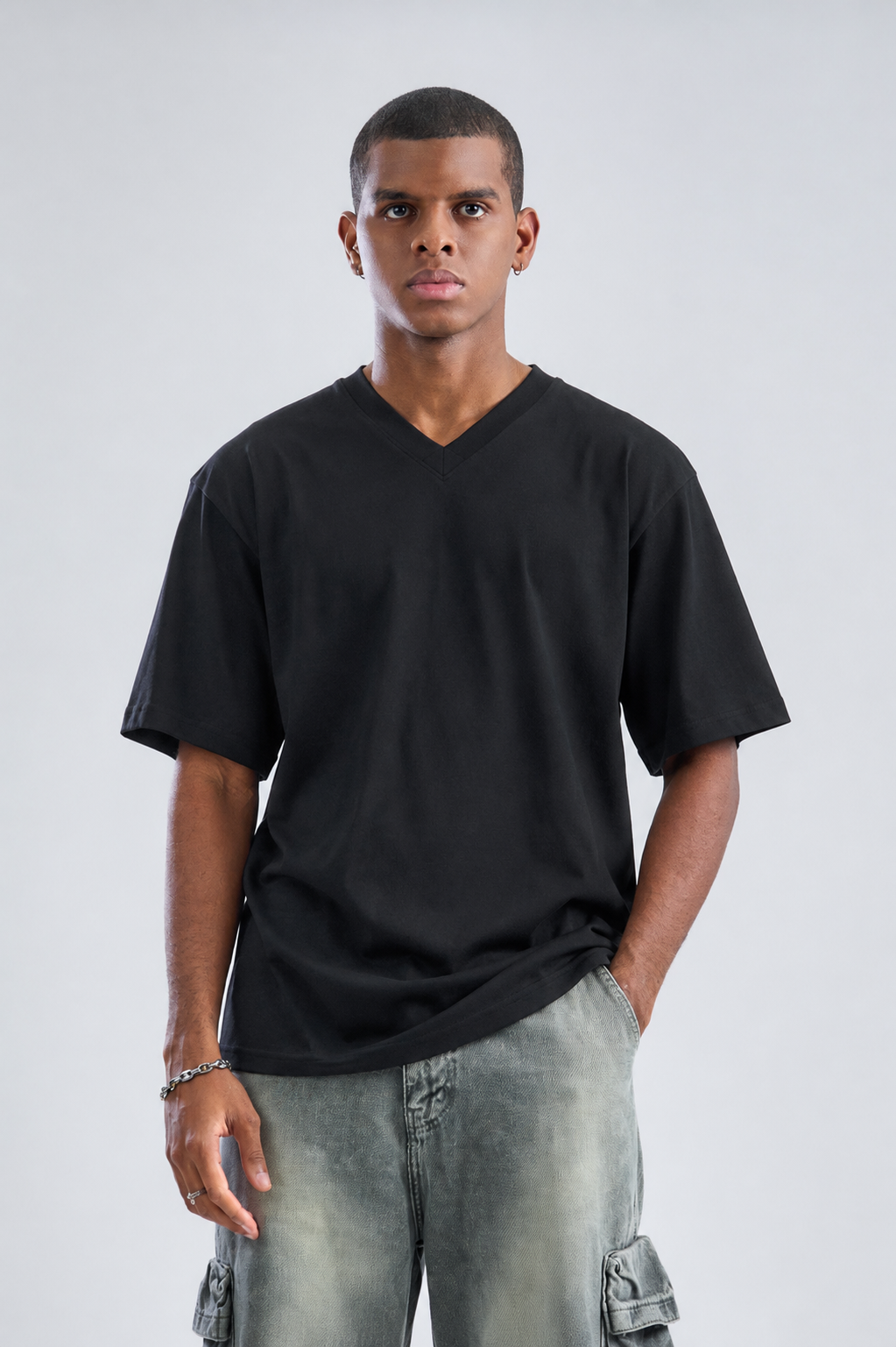 Essential Oversized V Tee