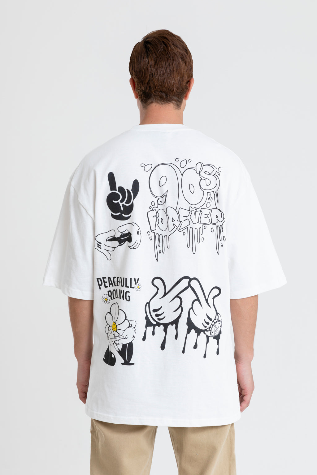 BACK & FRONT PRINTED T-SHIRT OVERSIZED