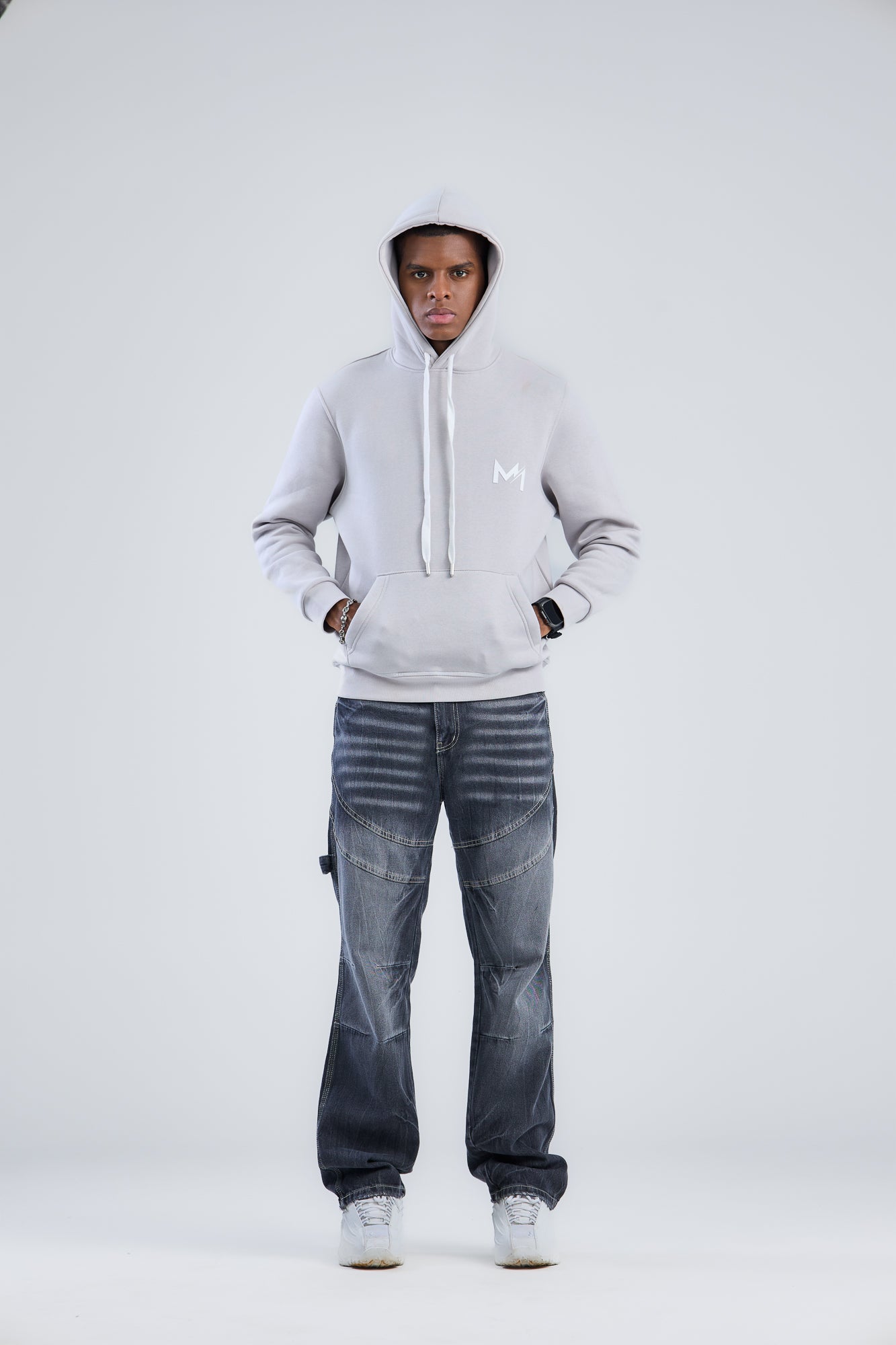 Hoodie With Mien Printed Logo