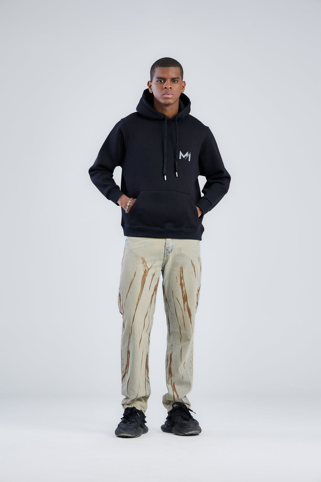 Hoodie With Mien Printed Logo