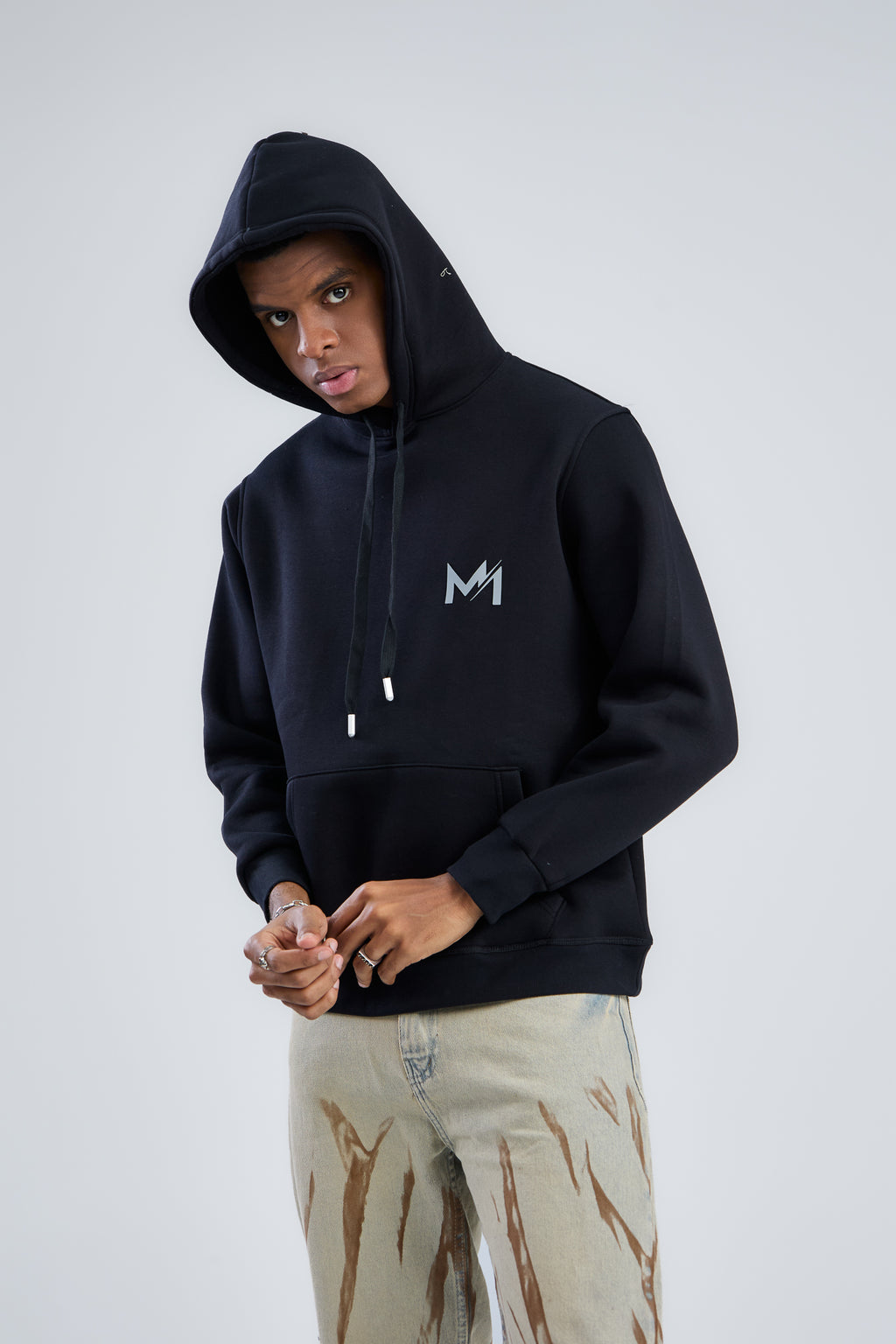 Hoodie With Mien Printed Logo
