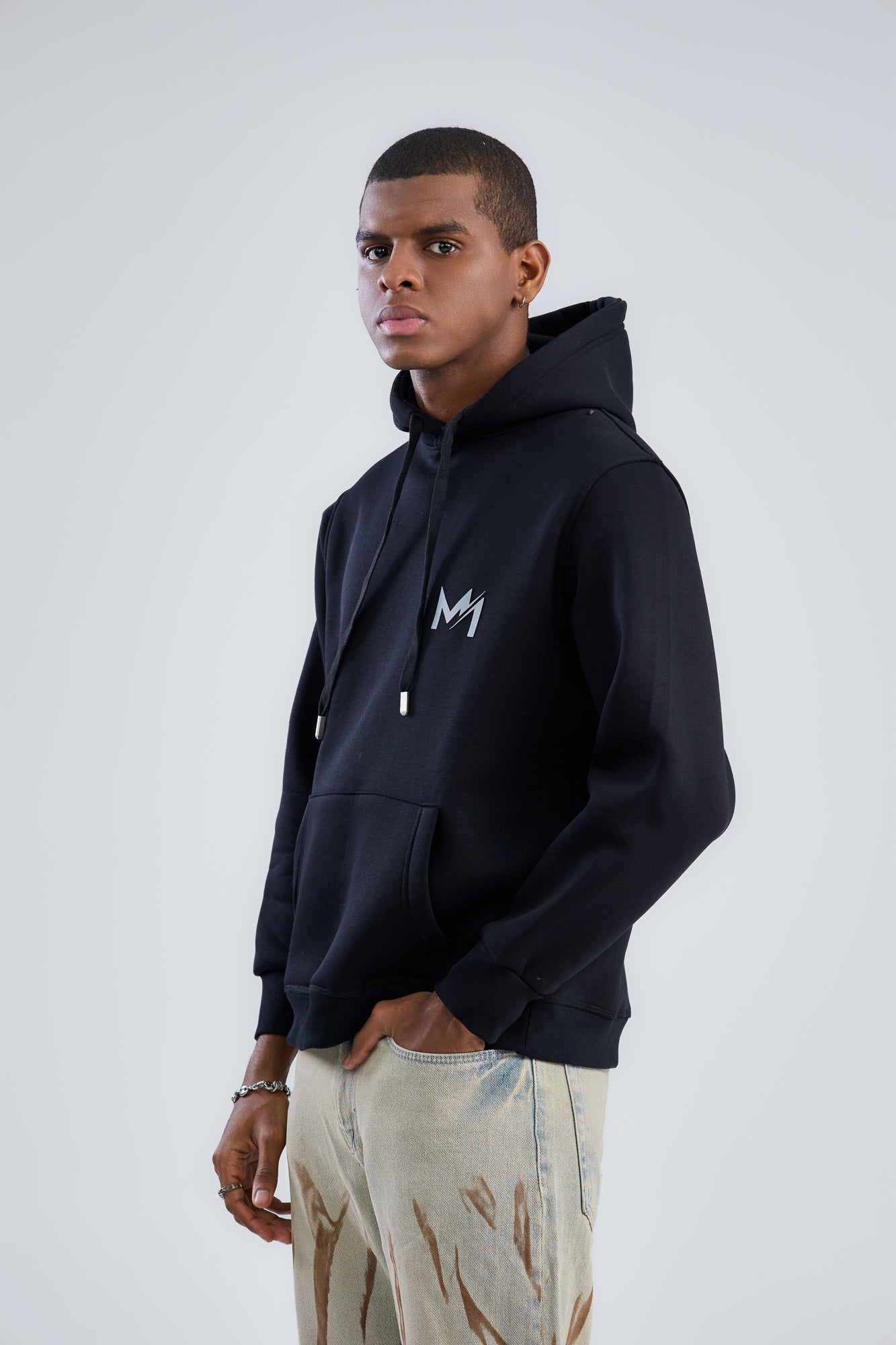 Hoodie With Mien Printed Logo