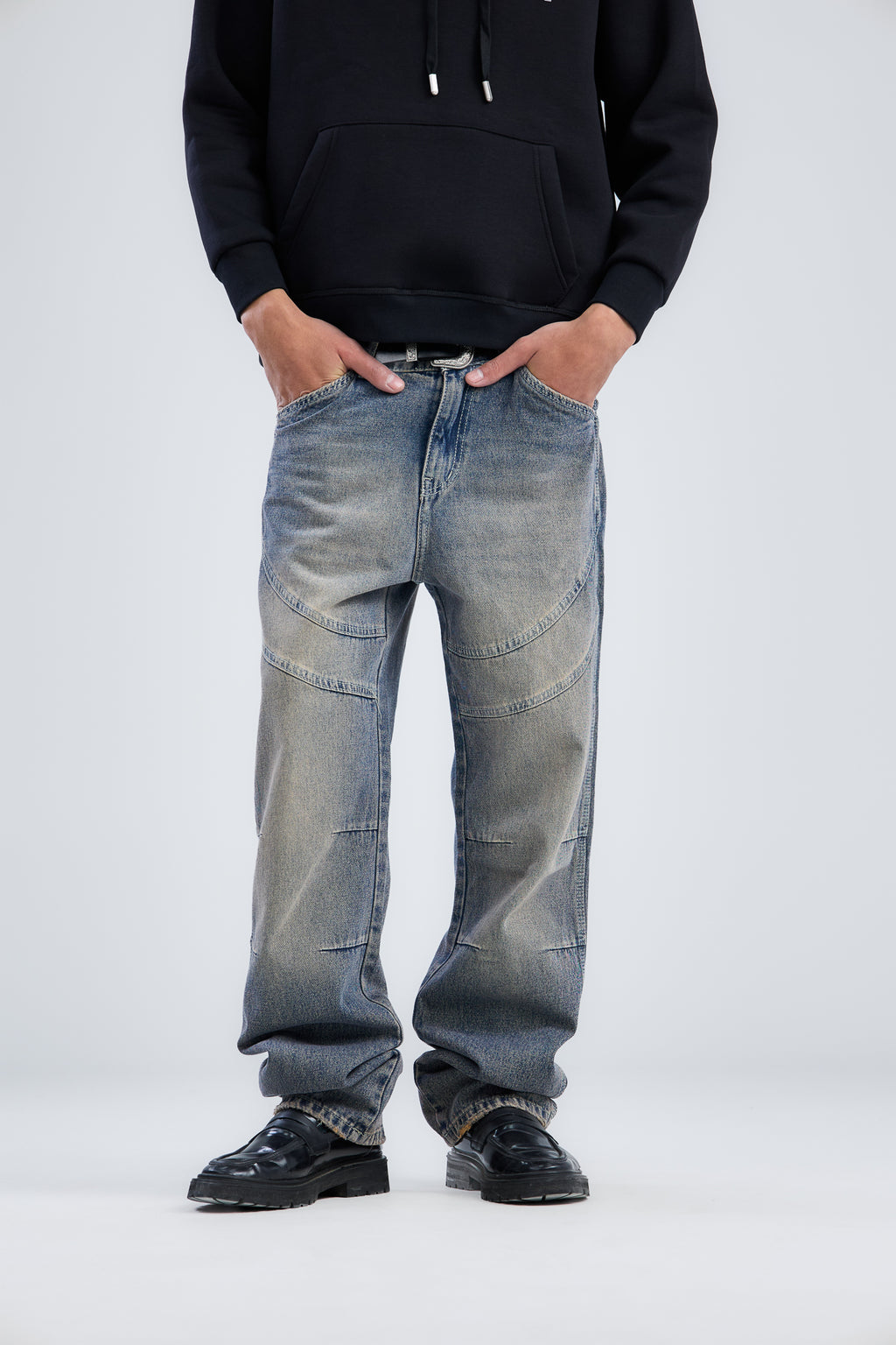 Washed Cow Boy Jeans Loose Fit