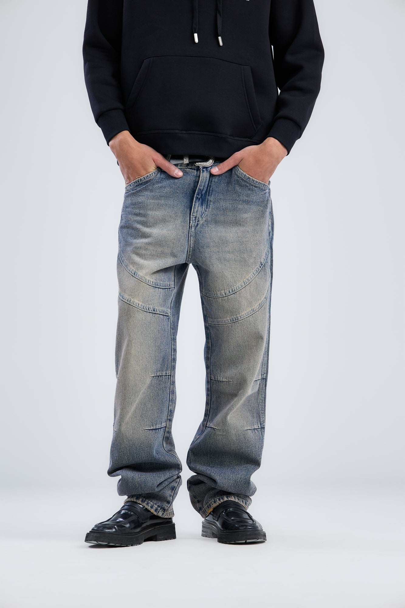 Washed Cow Boy Jeans Loose Fit