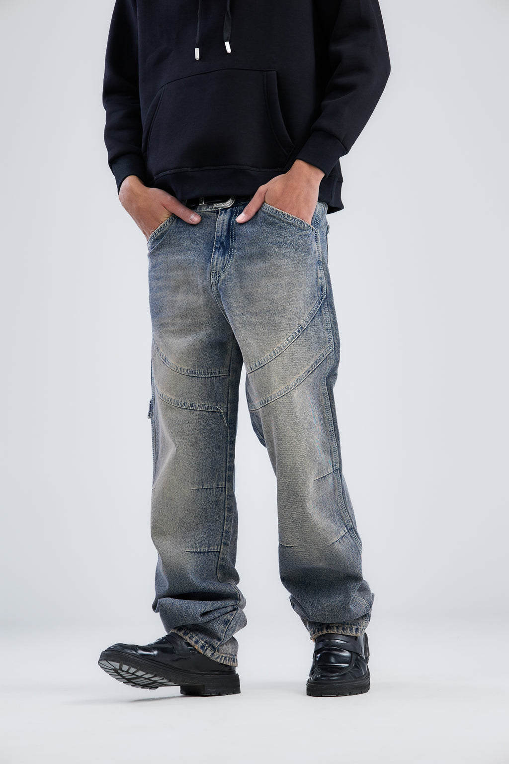 Washed Cow Boy Jeans Loose Fit