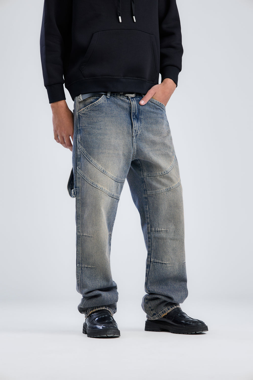 Washed Cow Boy Jeans Loose Fit