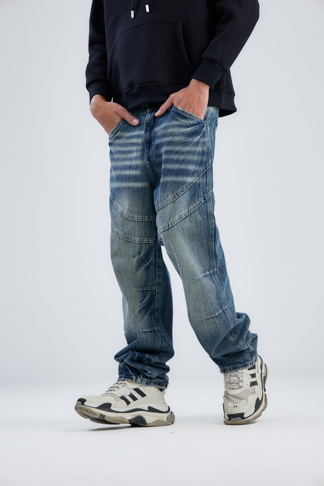 Washed Cow Boy Jeans Loose Fit