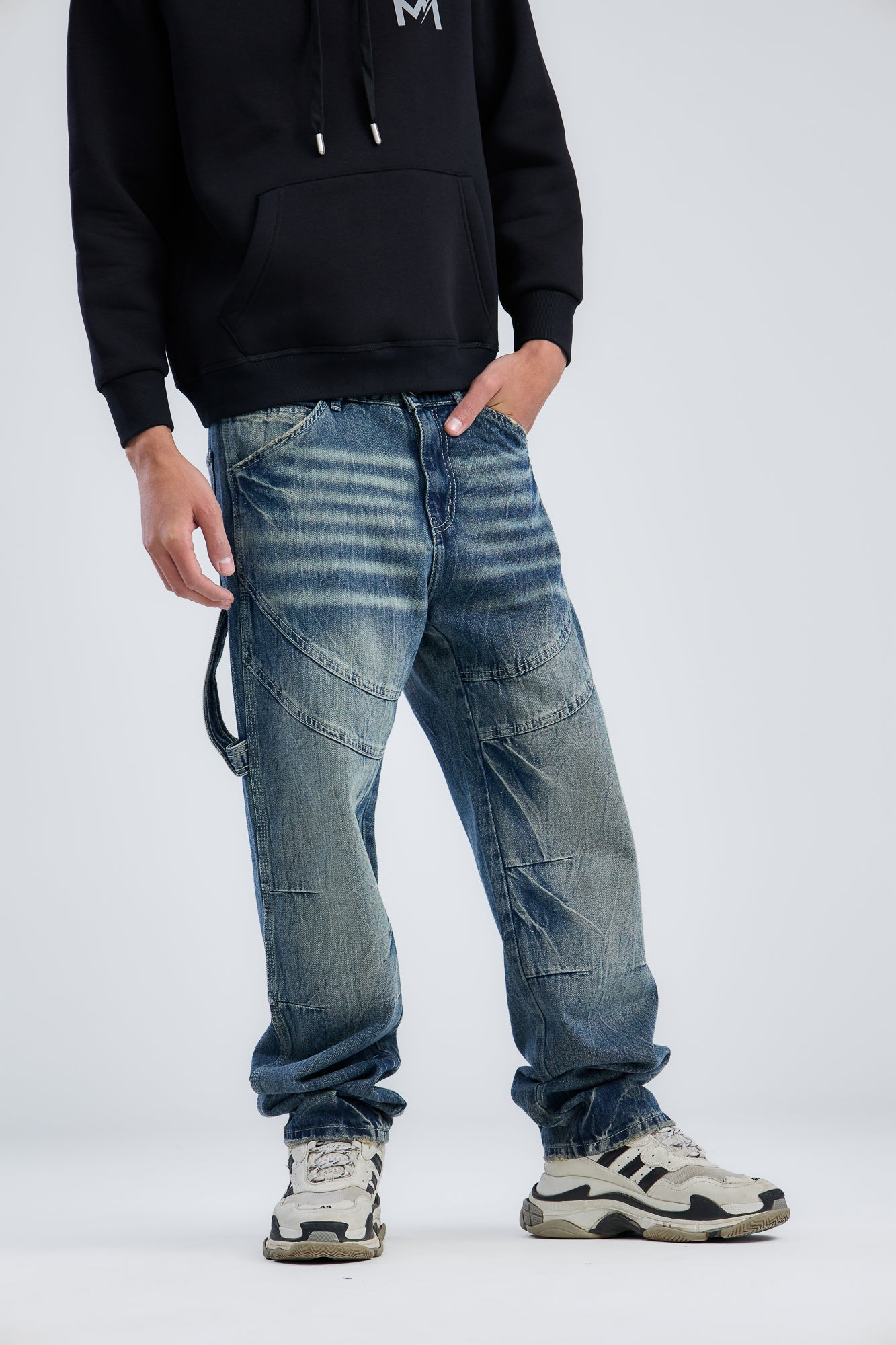 Washed Cow Boy Jeans Loose Fit