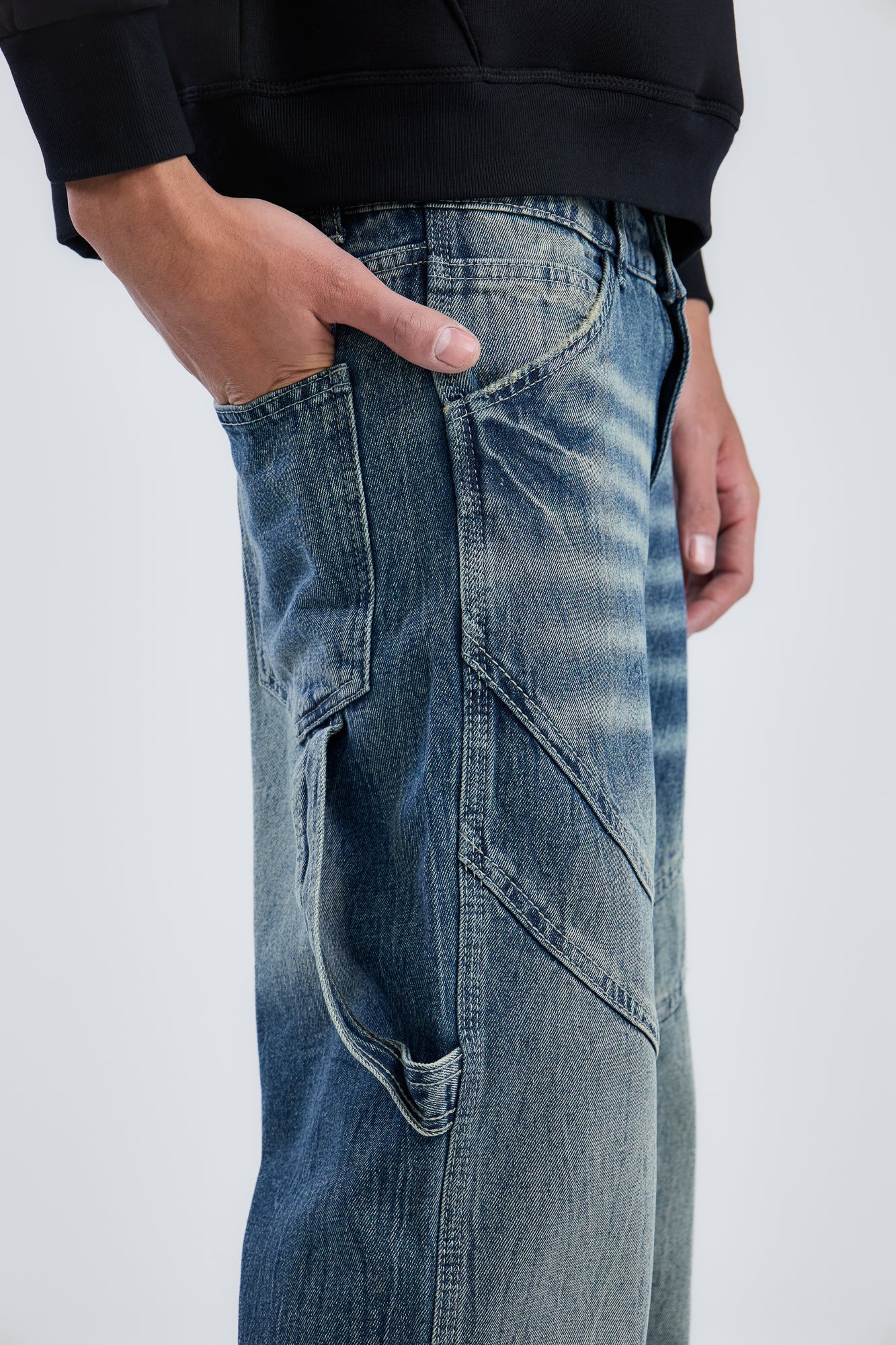 Washed Cow Boy Jeans Loose Fit