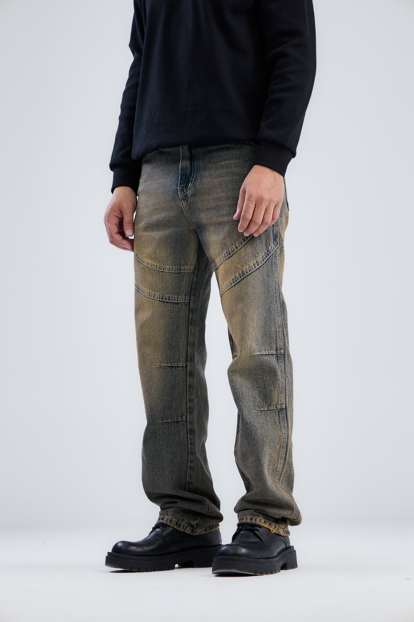 Washed Cow Boy Jeans Loose Fit