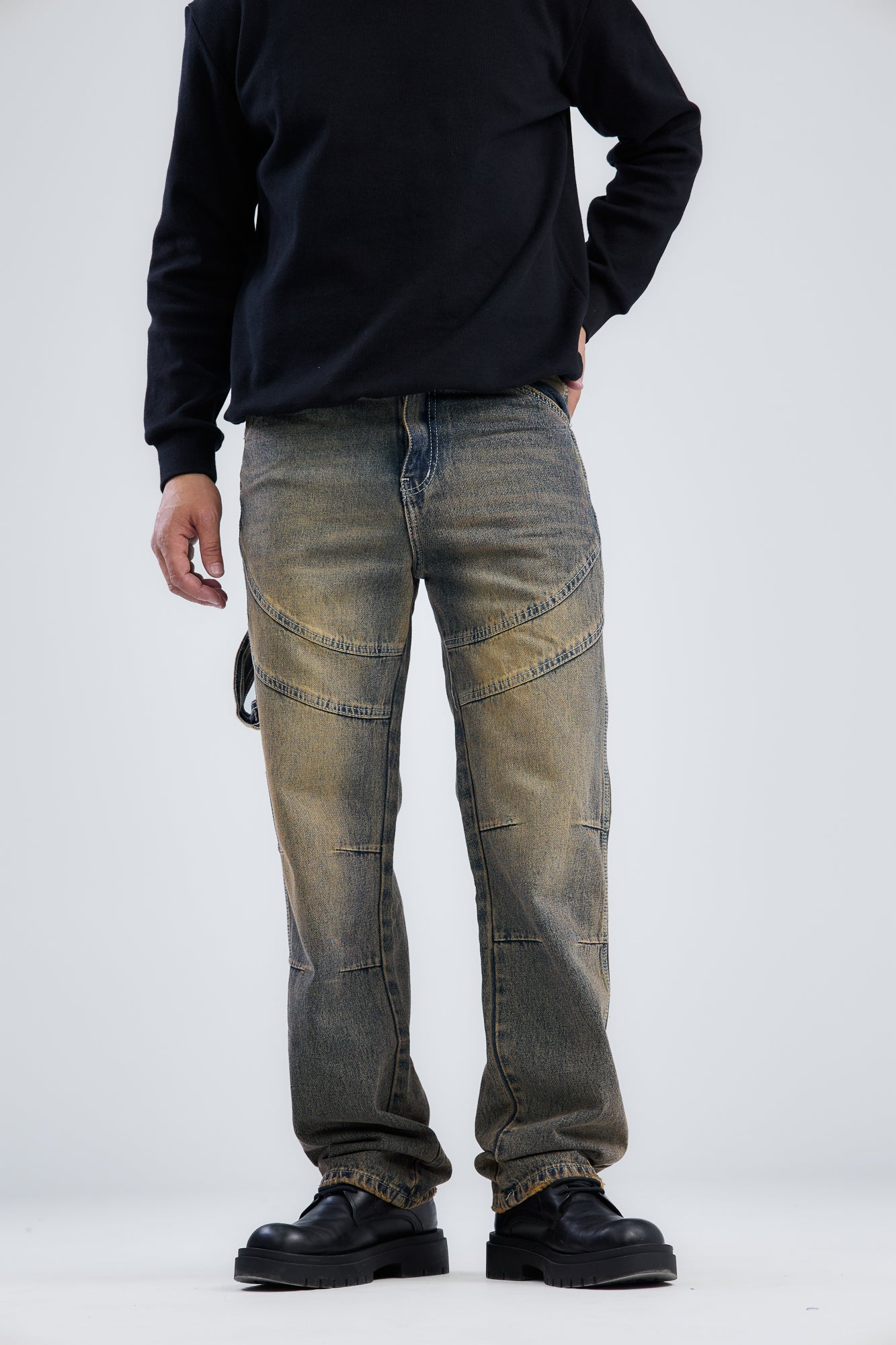 Washed Cow Boy Jeans Loose Fit