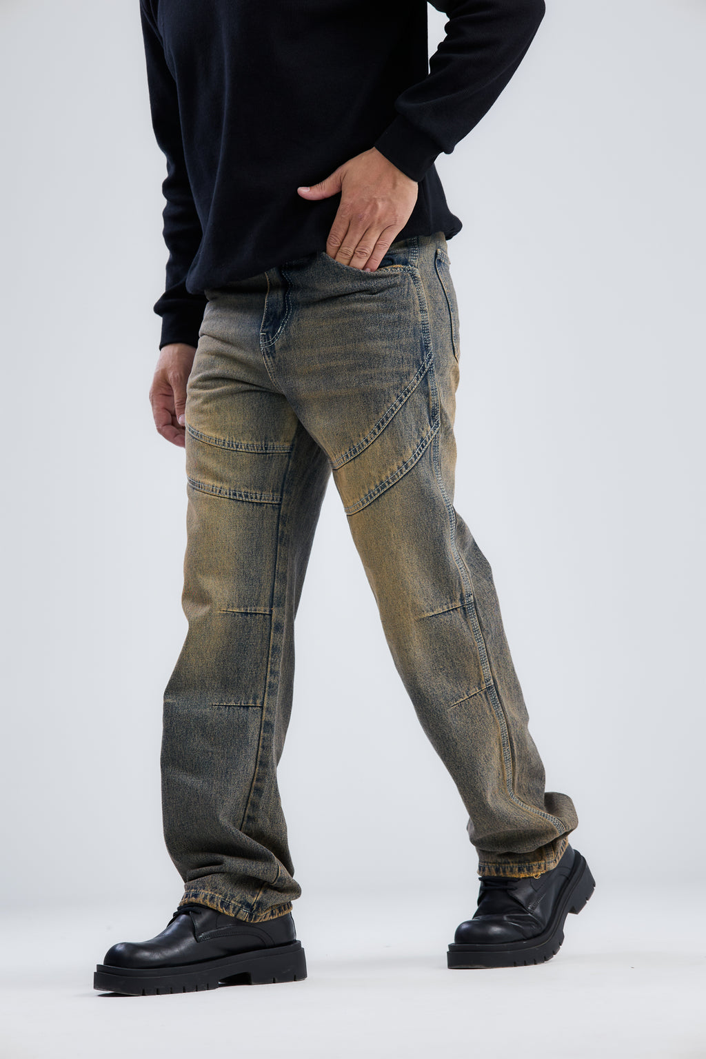 Washed Cow Boy Jeans Loose Fit