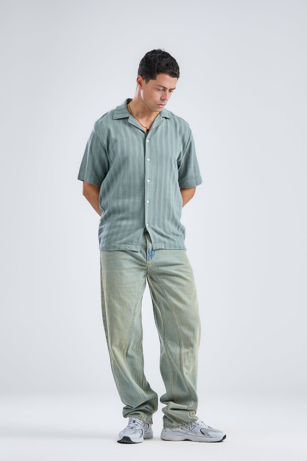 Striped-Knit Shirt Regular-Fit