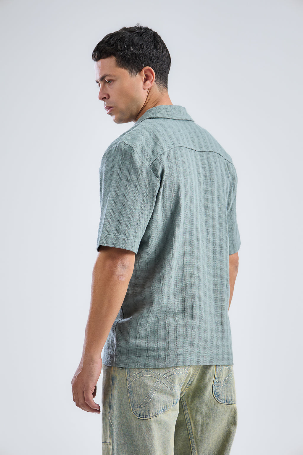 Striped-Knit Shirt Regular-Fit
