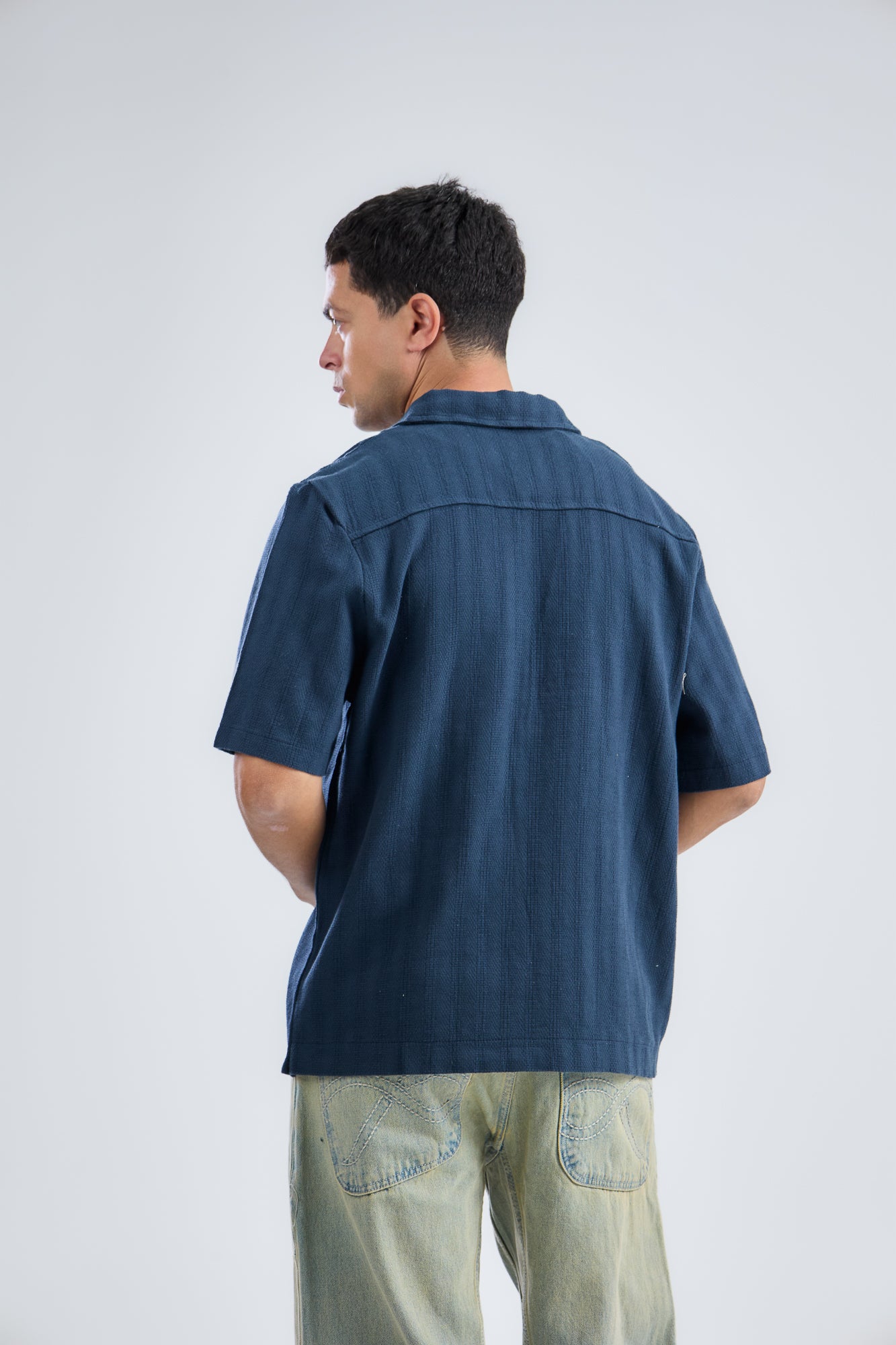 Striped-Knit Shirt Regular-Fit
