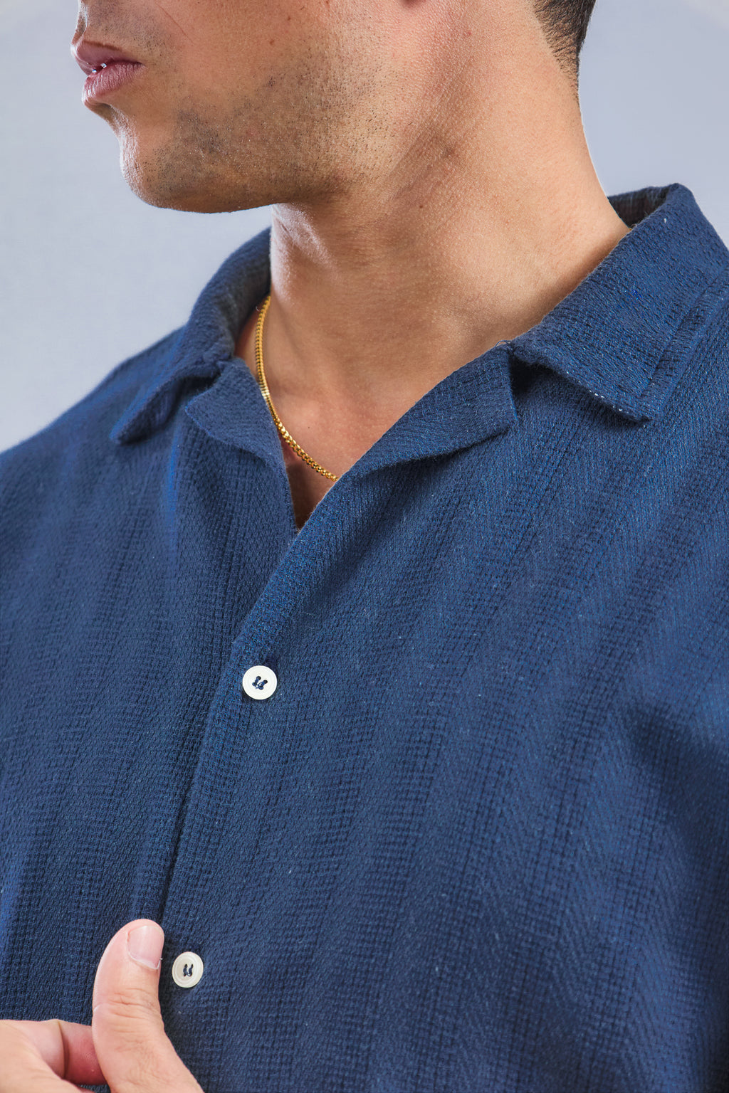Striped-Knit Shirt Regular-Fit