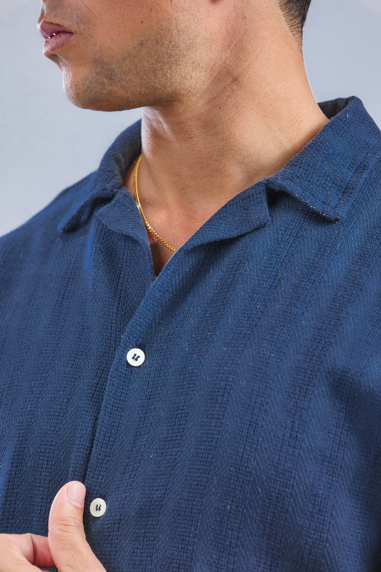 Striped-Knit Shirt Regular-Fit