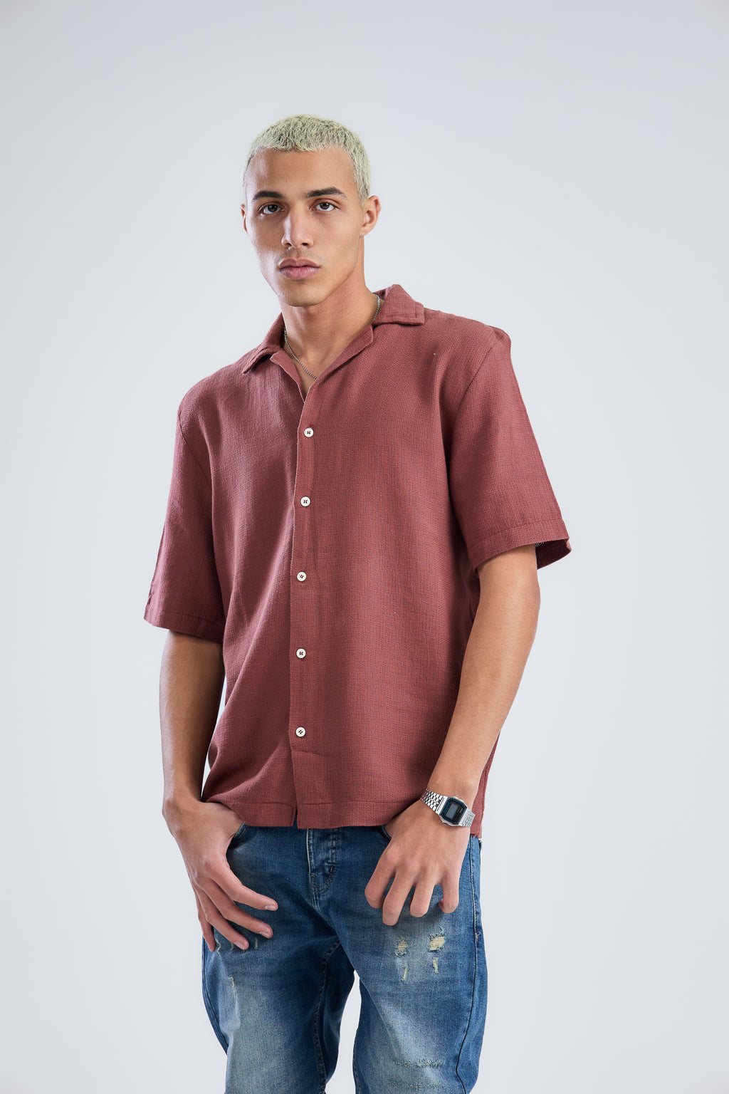 Causal-Knit Shirt Regular-Fit