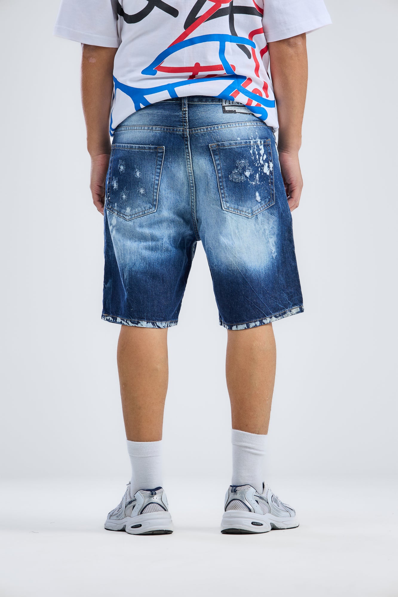 Denim Washed Blue Shorts
