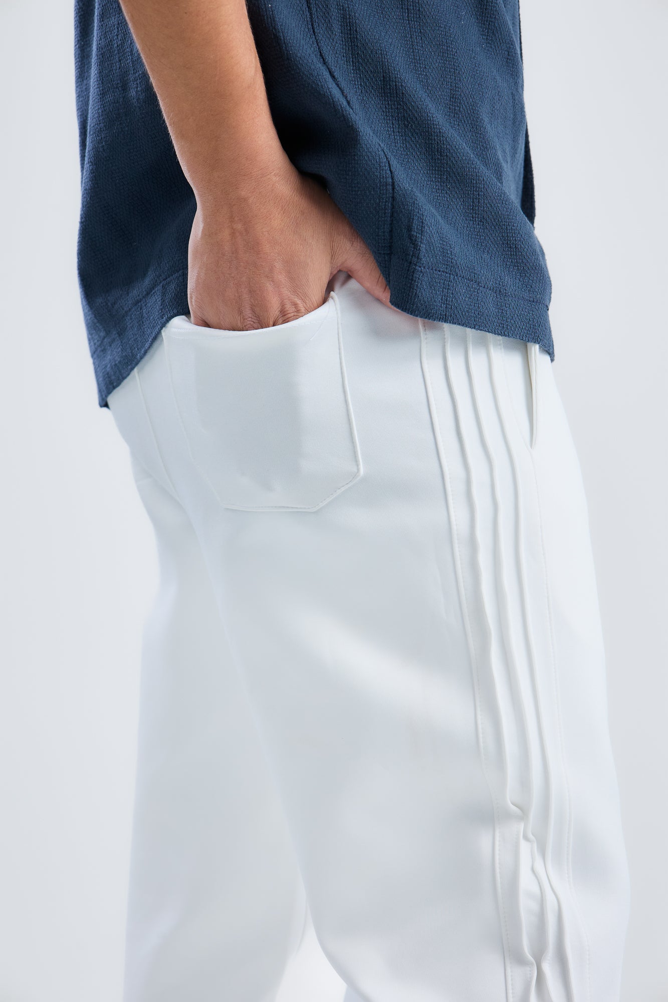 Stripe White Sweatpants