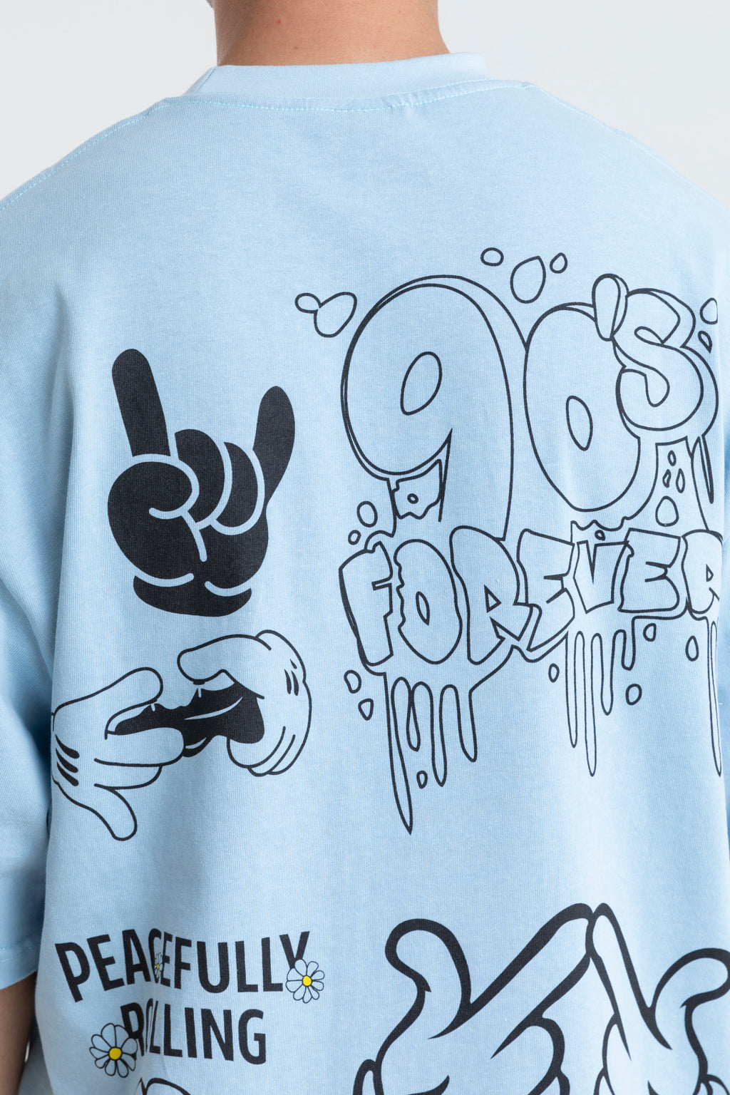 BACK & FRONT PRINTED T-SHIRT OVERSIZED