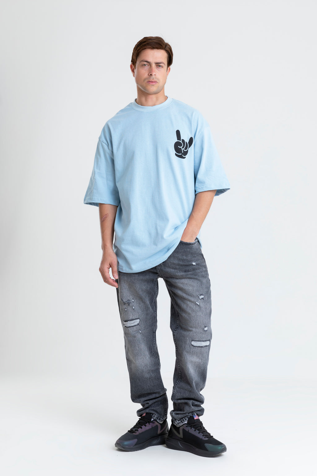 BACK & FRONT PRINTED T-SHIRT OVERSIZED