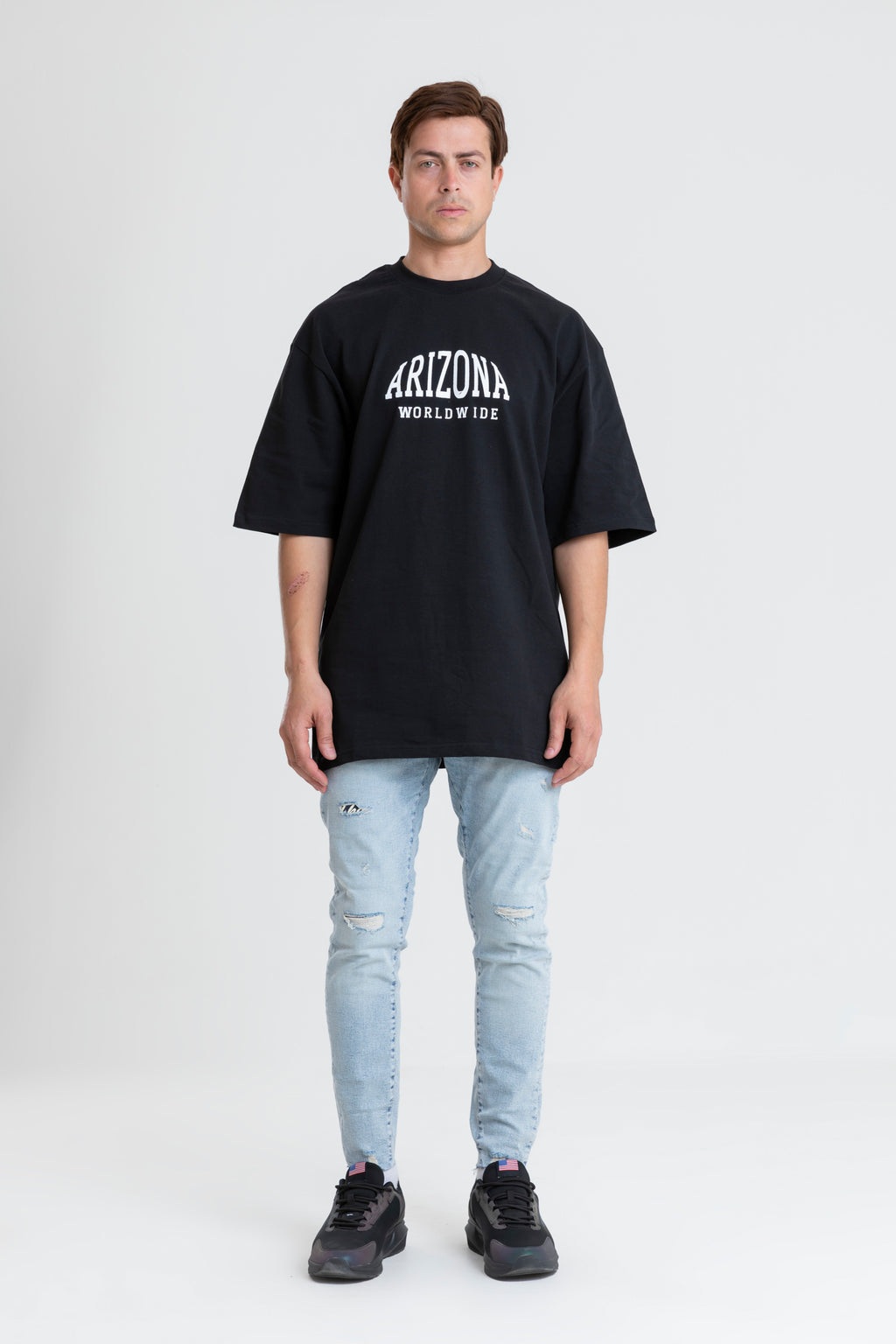 UNFINISHED RIPPED ICED JEANS SKINNY FIT