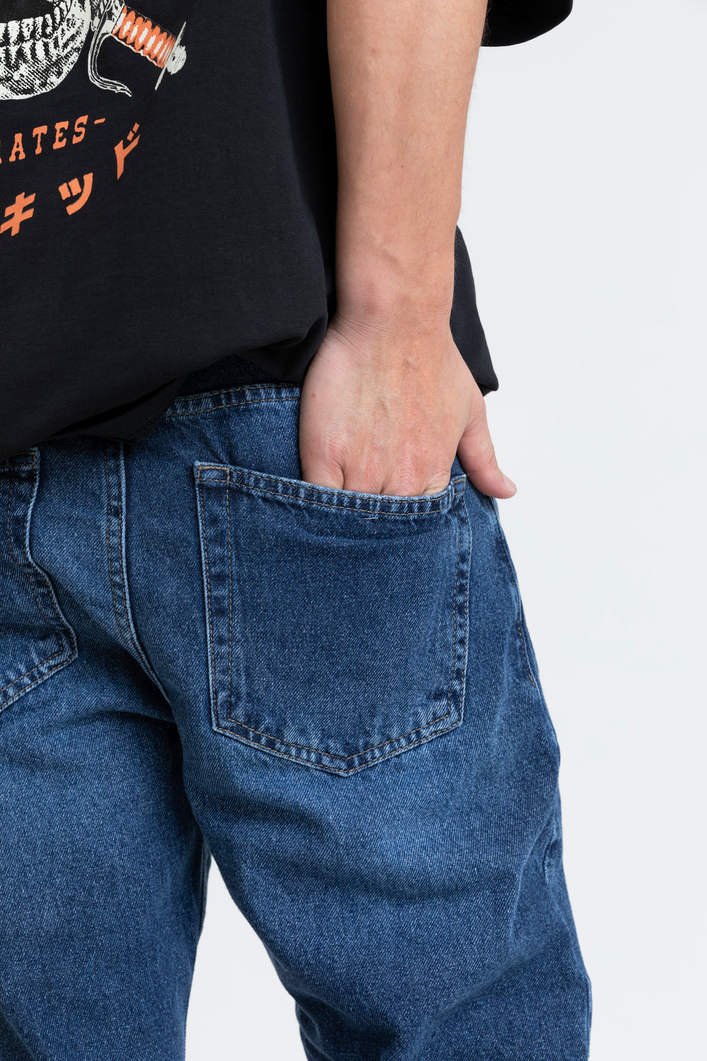 Plain Wide Leg Jeans