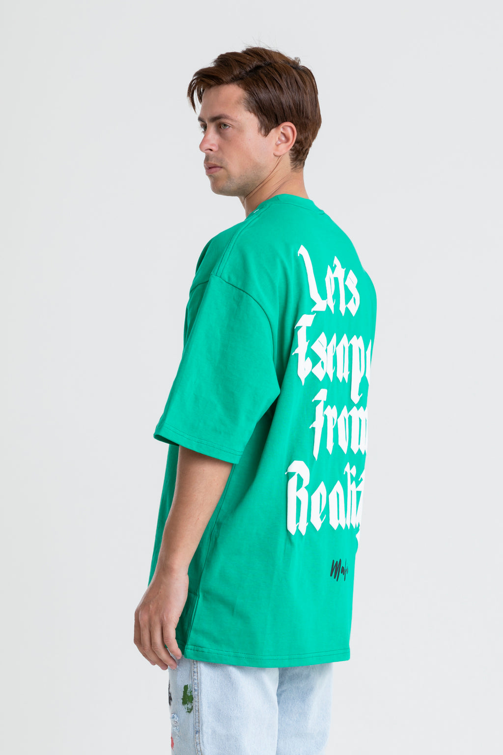 LETS ESCAPE FROM REALITY PRINTED T-SHIRT OVERSIZED