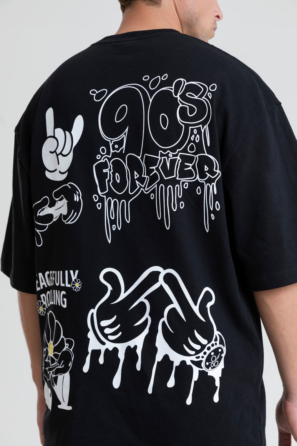 BACK & FRONT PRINTED T-SHIRT OVERSIZED