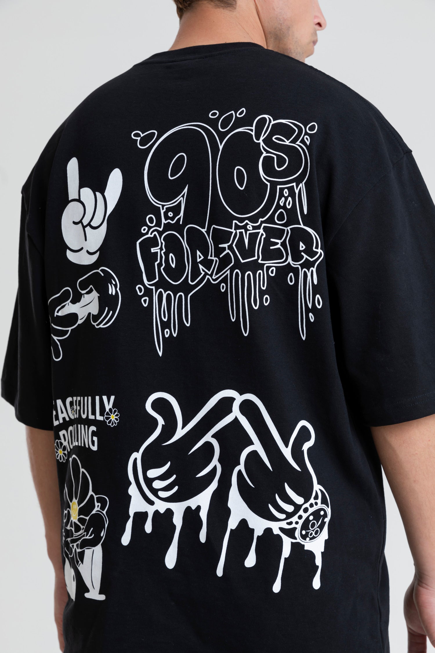 BACK & FRONT PRINTED T-SHIRT OVERSIZED