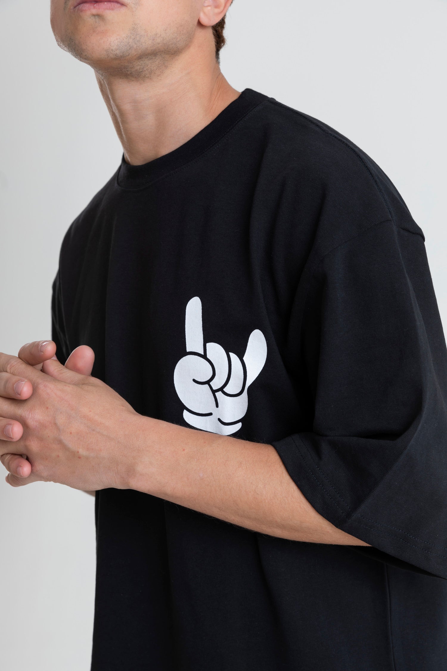 BACK & FRONT PRINTED T-SHIRT OVERSIZED