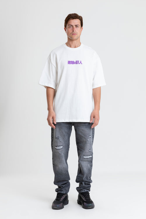 ATTACK ON TITAN PRINTED T-SHIRT OVERSIZED