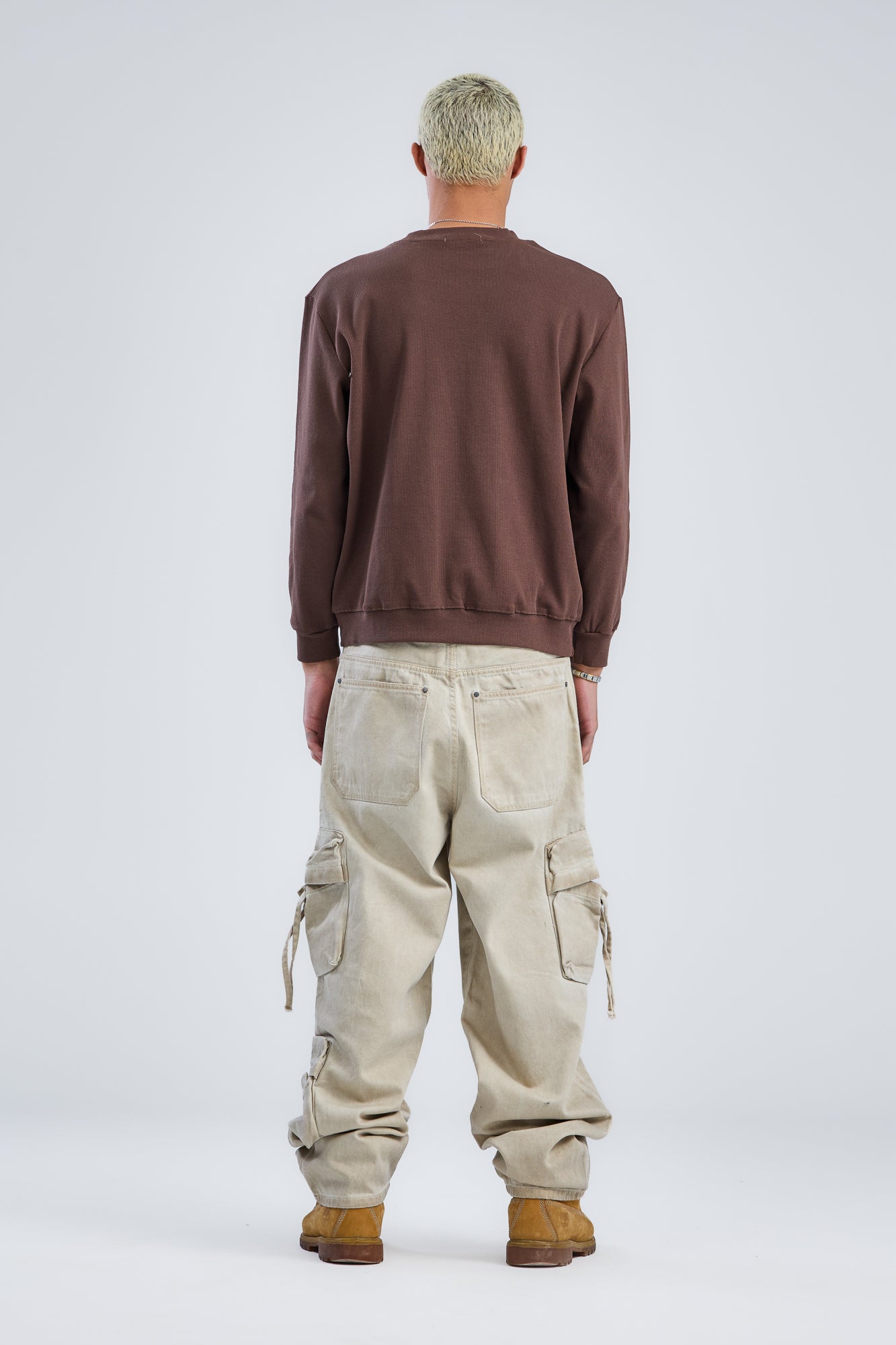 Basic Ribbed Trims Round T-Shirt