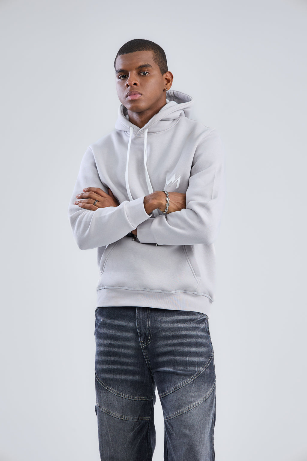 Hoodie With Mien Printed Logo