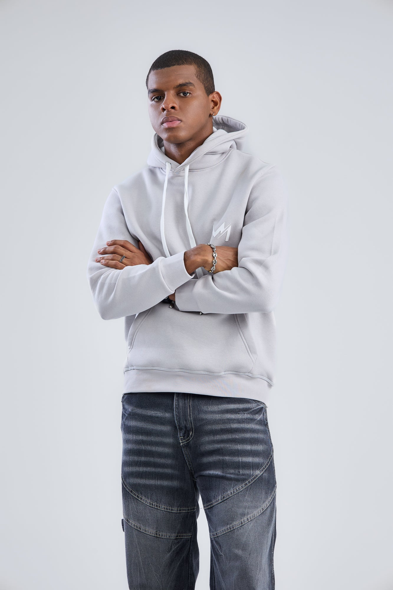 Hoodie With Mien Printed Logo