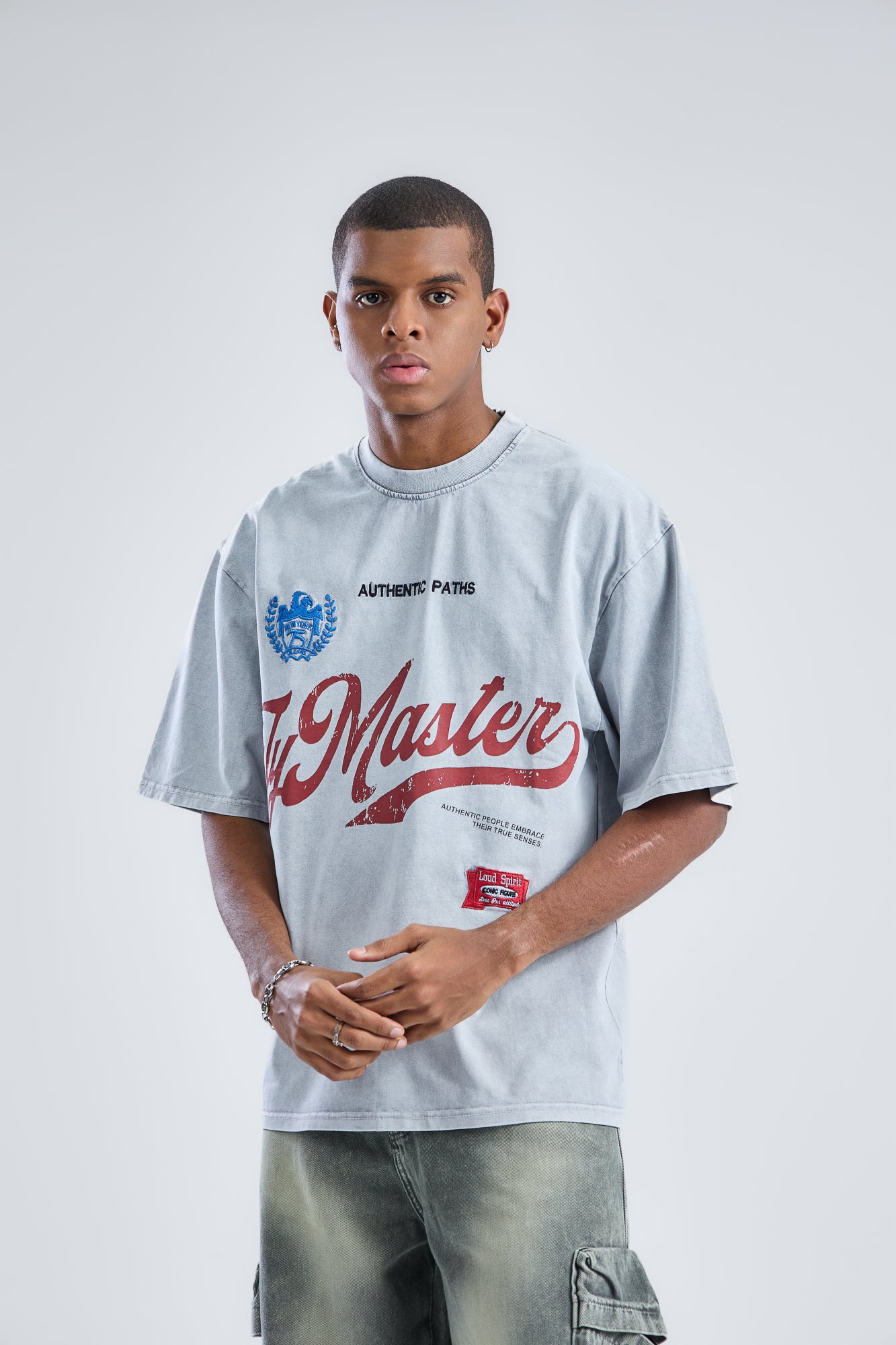 Authentic Paths T-shirt with embroidery on the front