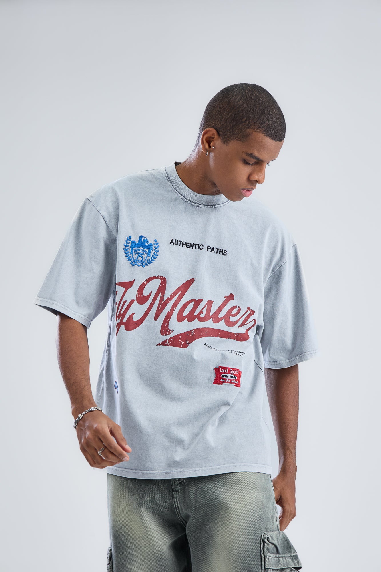 Authentic Paths T-shirt with embroidery on the front