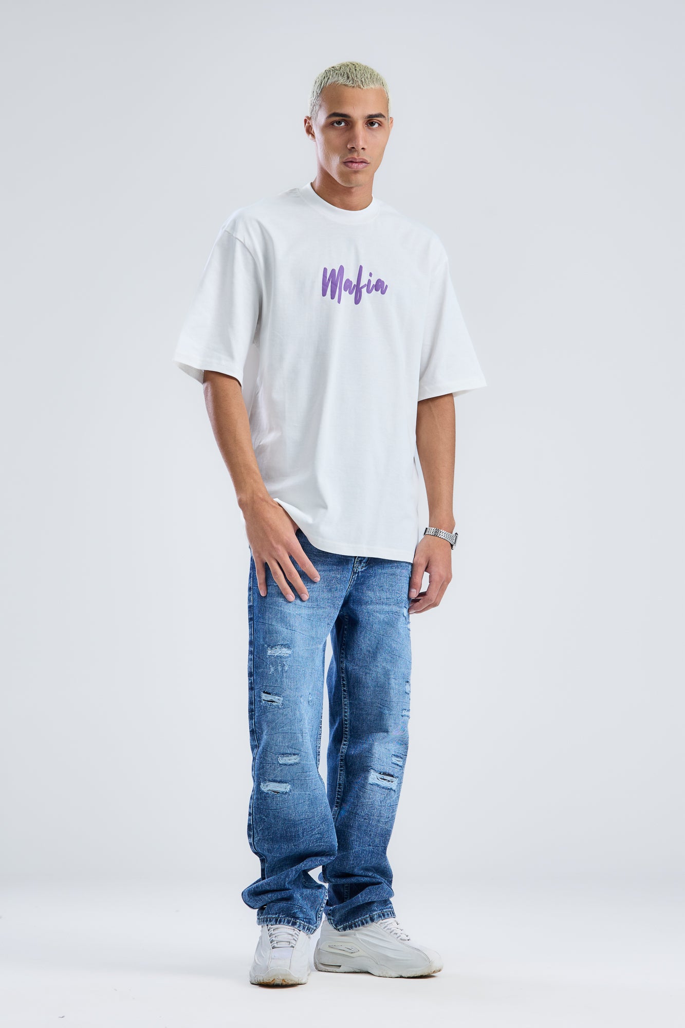 LETS ESCAPE FROM REALITY PRINTED T-SHIRT OVERSIZED