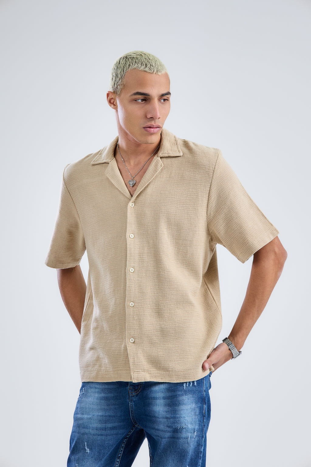 Causal-Knit Shirt Regular-Fit