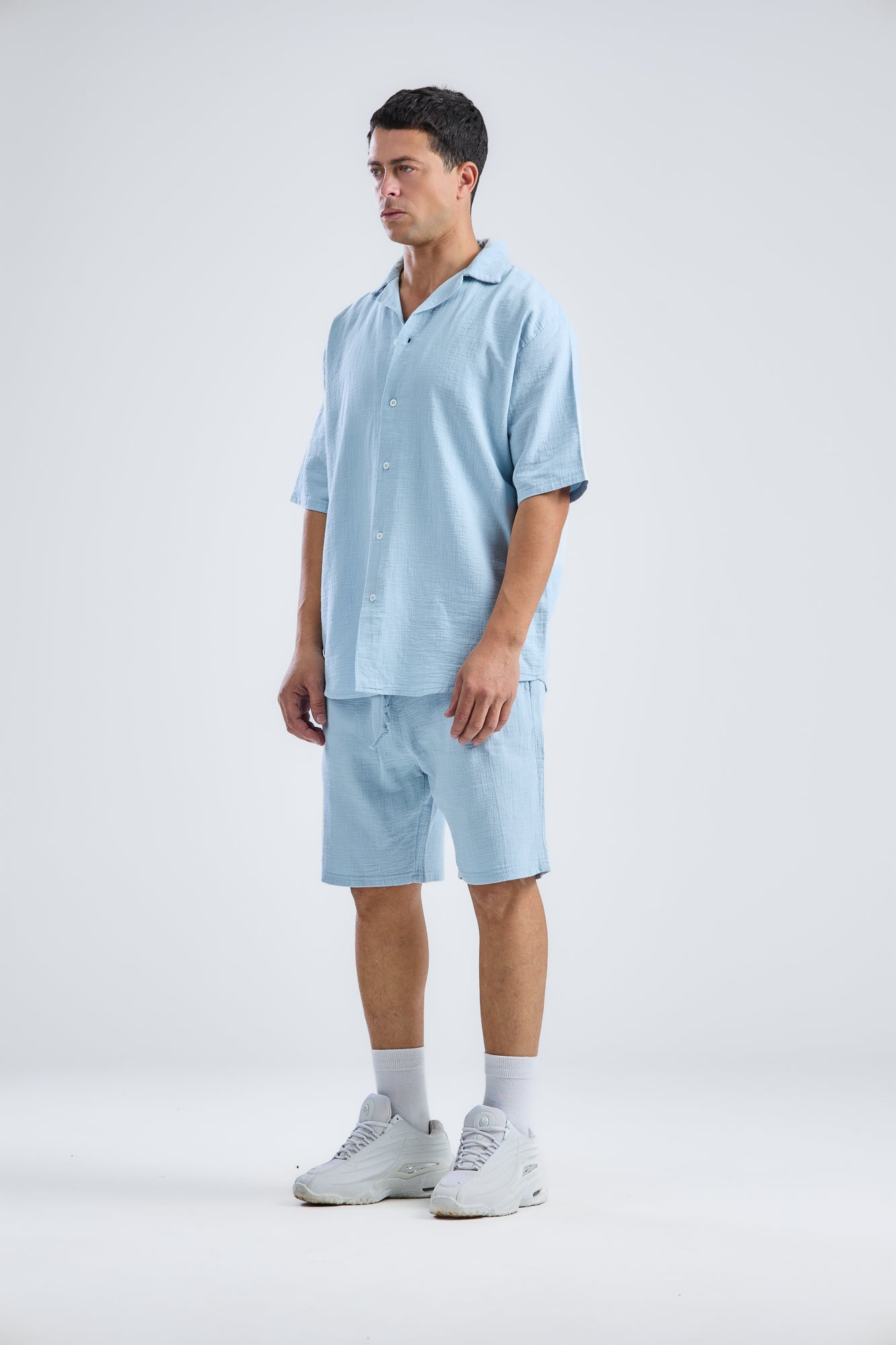 Shorts In Mid With Shirt in Natural
