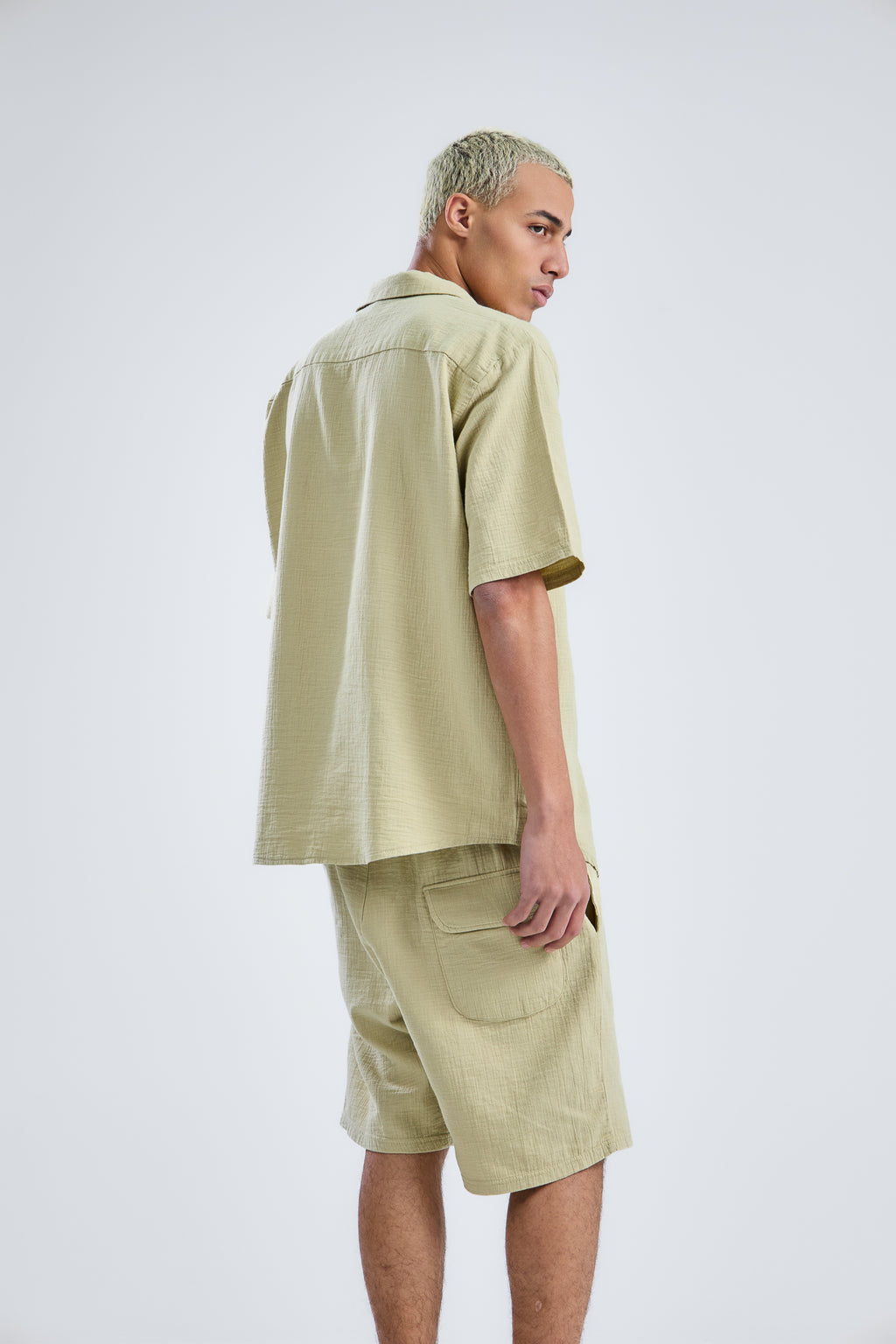 Shorts In Mid With Shirt in Natural