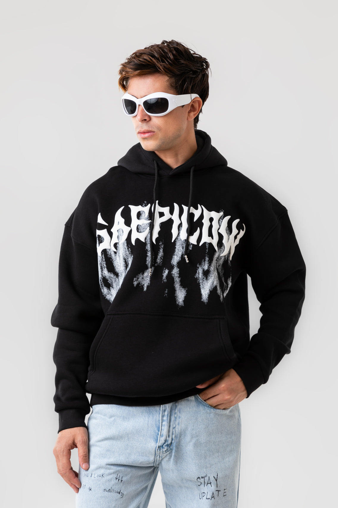 GRAFFITI FRONT PRINTED HOODIE