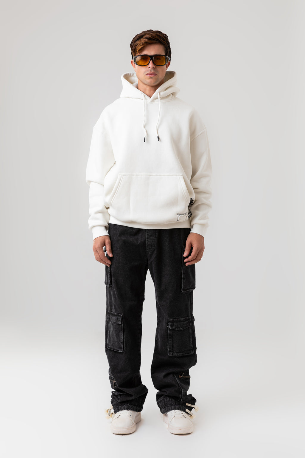 BEAR BACK PRINTED HOODIE