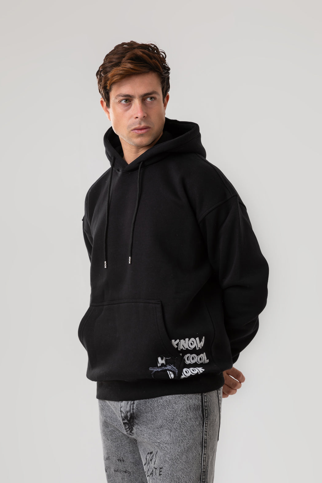 BEAR BACK PRINTED HOODIE