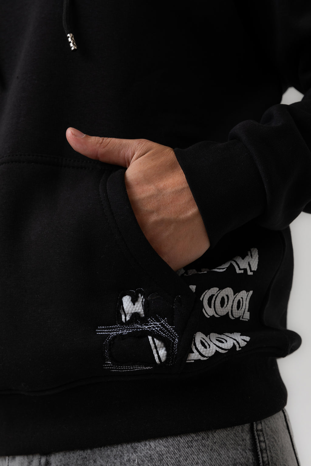 BEAR BACK PRINTED HOODIE